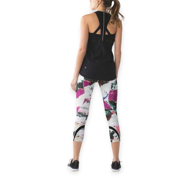 Lululemon Run Inspire Crop II All Full-On Luxtreme SIZE 4 Pigment Wave Black - Picture 2 of 11